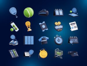 Padel Sport 3D Icon Set – Premium Athletic Assets