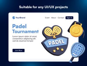 Padel Sport 3D Icon Set – Premium Athletic Assets