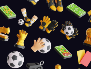 3D Football Icon – Premium Realistic Soccer Ball Asset