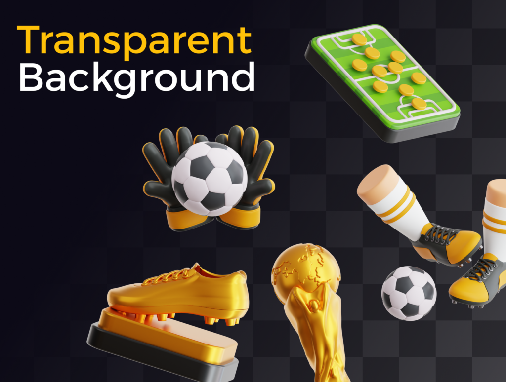 3D Football Icon – Premium Realistic Soccer Ball Asset