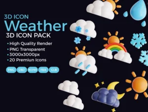 3D Weather Icon – Premium High-Quality Render Asset
