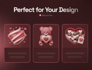 Valentine's 3D Icon Set – Premium Romantic Assets
