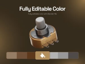 Electronic Components 3D Icon Set – Premium Tech Assets