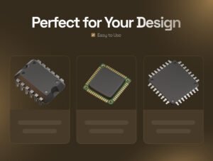 Electronic Components 3D Icon Set – Premium Tech Assets