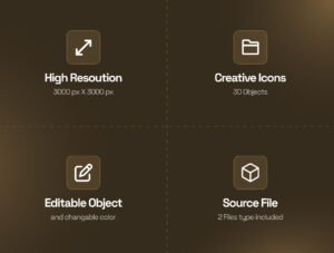 Electronic Components 3D Icon Set – Premium Tech Assets