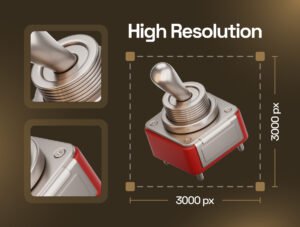 Electronic Components 3D Icon Set – Premium Tech Assets