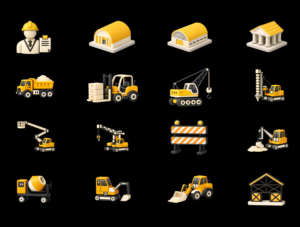 3D Construction Icon Set – Premium Building & Engineering 3D Icons