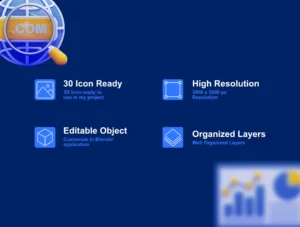 Website 3D Icons Pack – Premium UI Elements