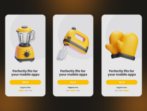 Kitchen Set 3D Icons Pack – Premium 3D Kitchen Icons for Apps, Websites & WordPress