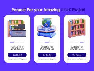 Book & Library 3D Icons Pack – Premium Education Assets