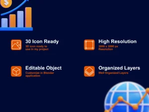 Business Marketing 3D Icons Pack – Premium 3D Assets for UI/UX, SaaS & Startup Design