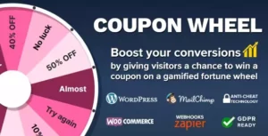 Coupon Wheel for WooCommerce and WordPress 3.6.0 – Spin to Win Coupon Popup Plugin