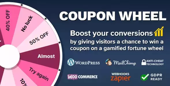 Coupon Wheel for WooCommerce and WordPress 3.6.0 – Spin to Win Coupon Popup Plugin