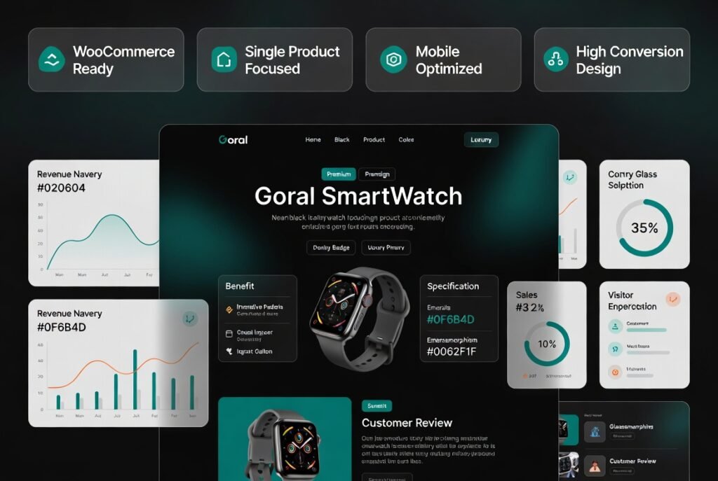 Goral SmartWatch WooCommerce WordPress Theme 1.29 – Single Product Landing Page & eCommerce Website Builder