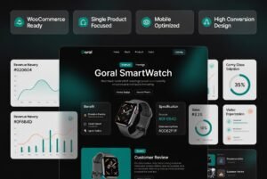 Goral SmartWatch WooCommerce WordPress Theme 1.29 – Single Product Landing Page & eCommerce Website Builder