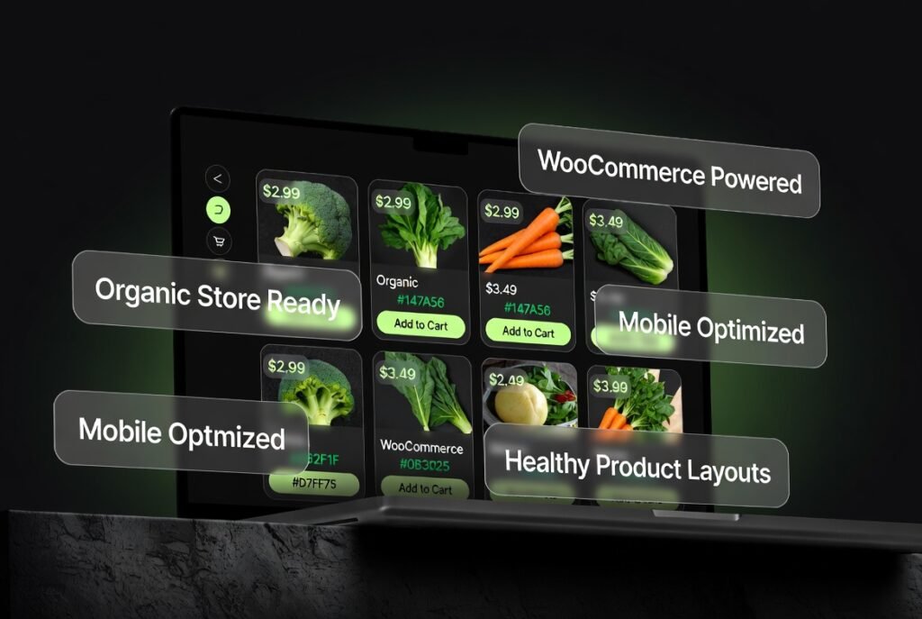 Vegan Food WooCommerce Theme – Organic Store WordPress eCommerce Builder