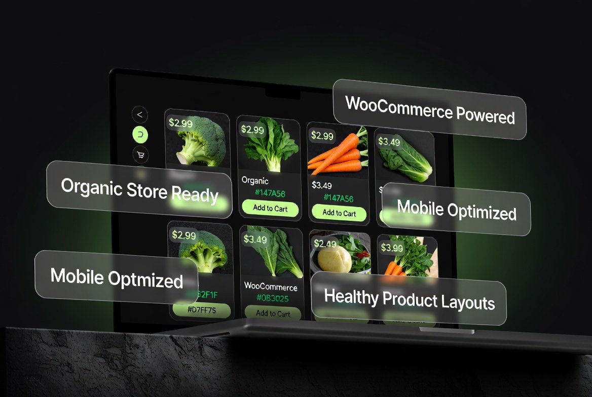 Vegan Food WooCommerce Theme – Organic Store WordPress eCommerce Builder