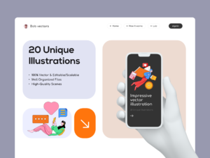 line illustration component library
