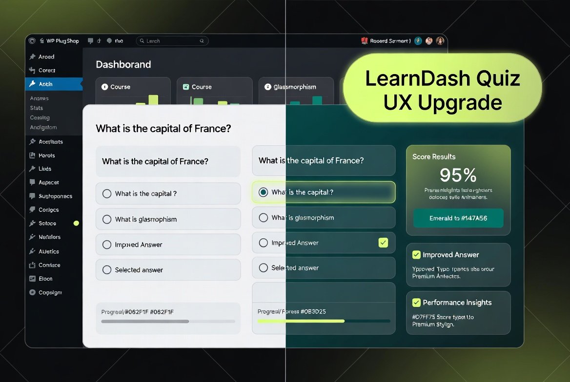 Quiz Customizer for LearnDash 2.4 – LMS Quiz UI & UX Design Plugin