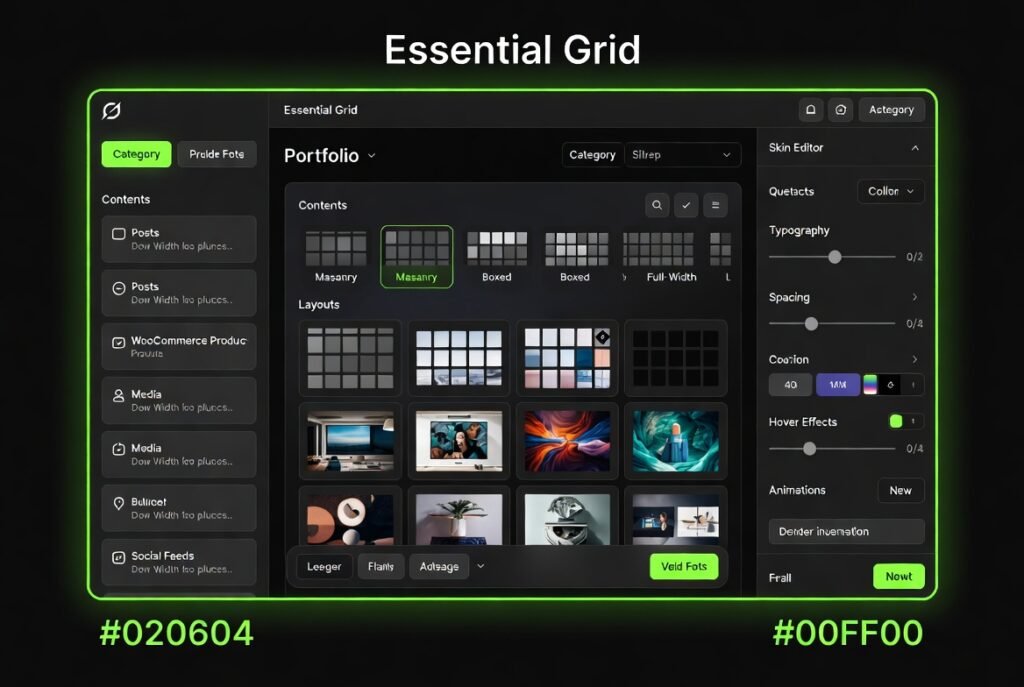 Essential Grid Gallery WordPress Plugin – Advanced Portfolio, Masonry & Filterable Content Grid Builder