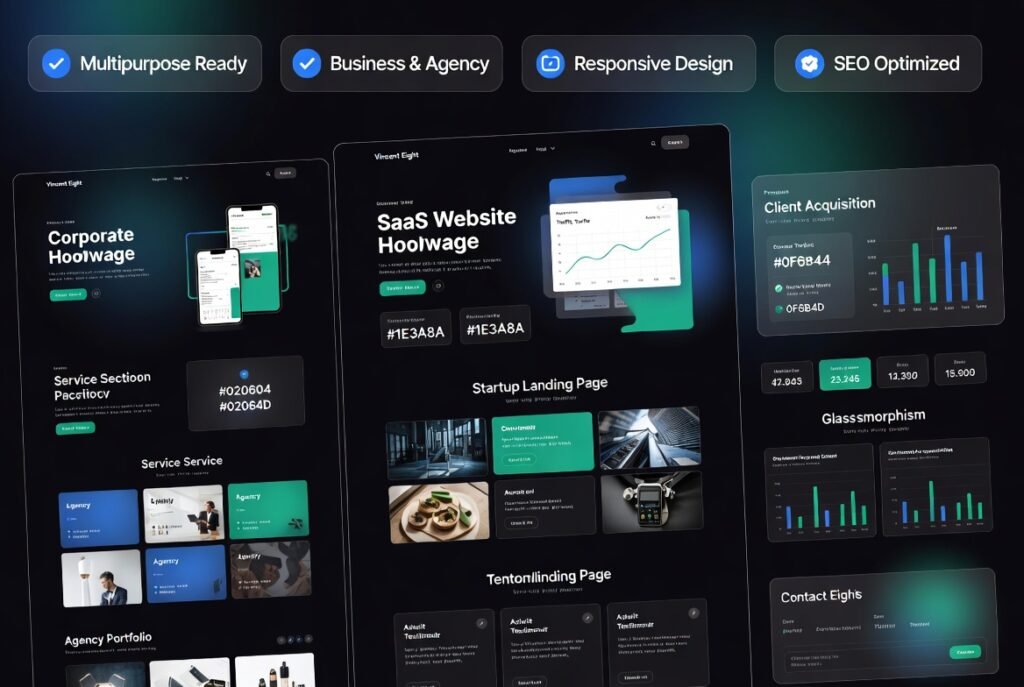 Vincent Eight Multipurpose WordPress Theme 1.28 – Business, Agency & Corporate Website Builder