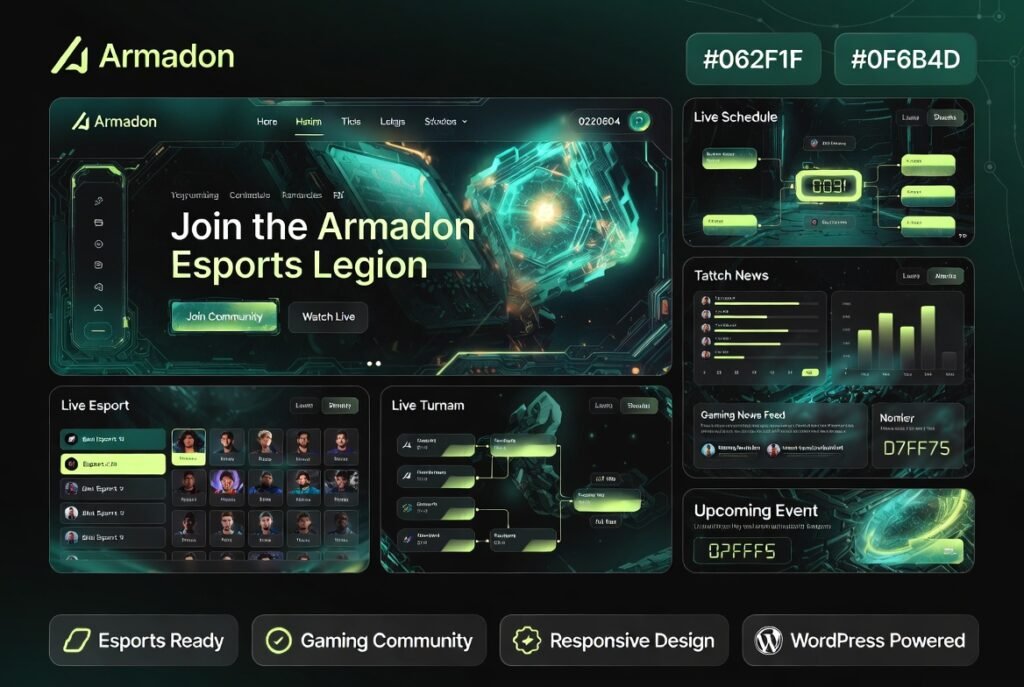 Armadon Gaming Community WordPress Theme 1.2.1 – Esports Teams, Tournaments & Gaming Clans