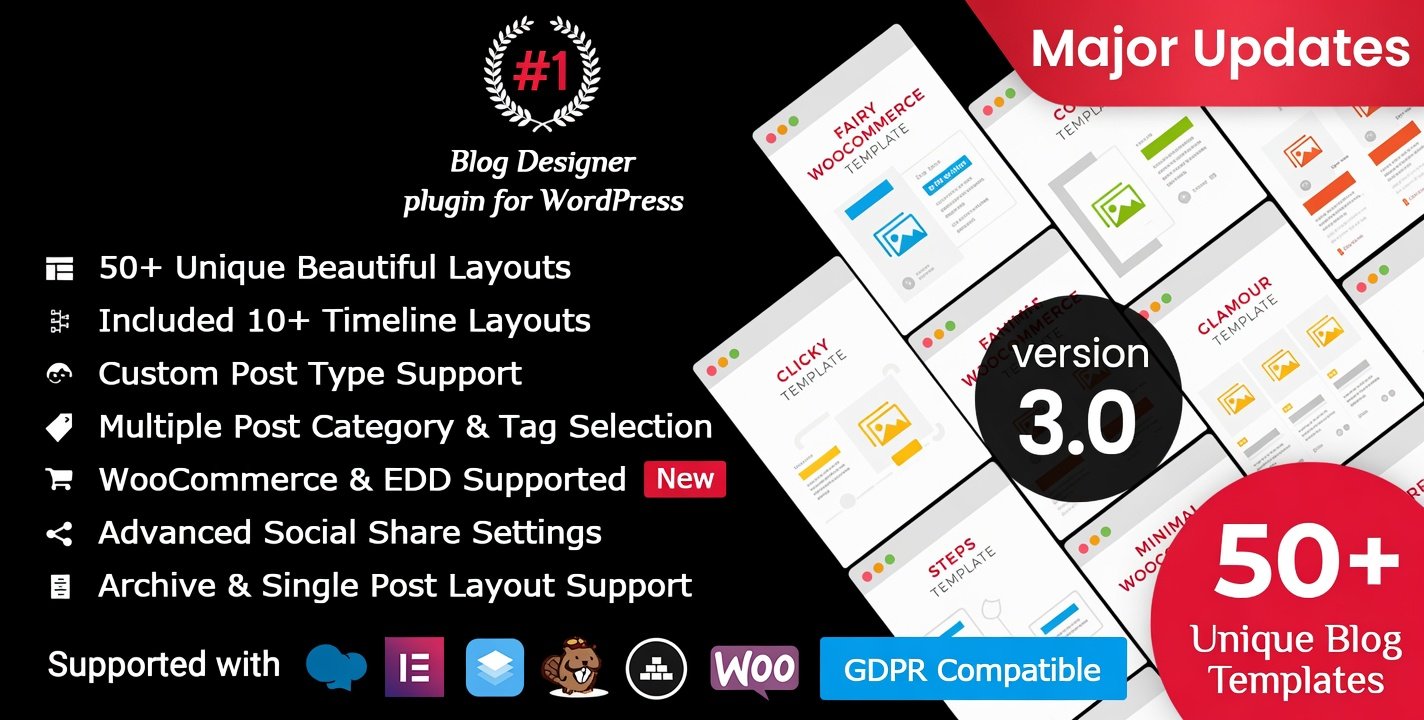 Blog Designer PRO for WordPress 3.4.9 – Advanced Blog Layout & Design Customization Plugin