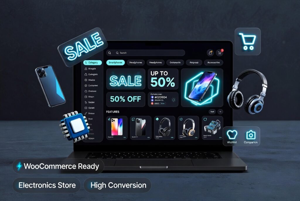 Hitek – Electronics WooCommerce WordPress Theme (Tech Store, Gadget Shop & eCommerce Ready)
