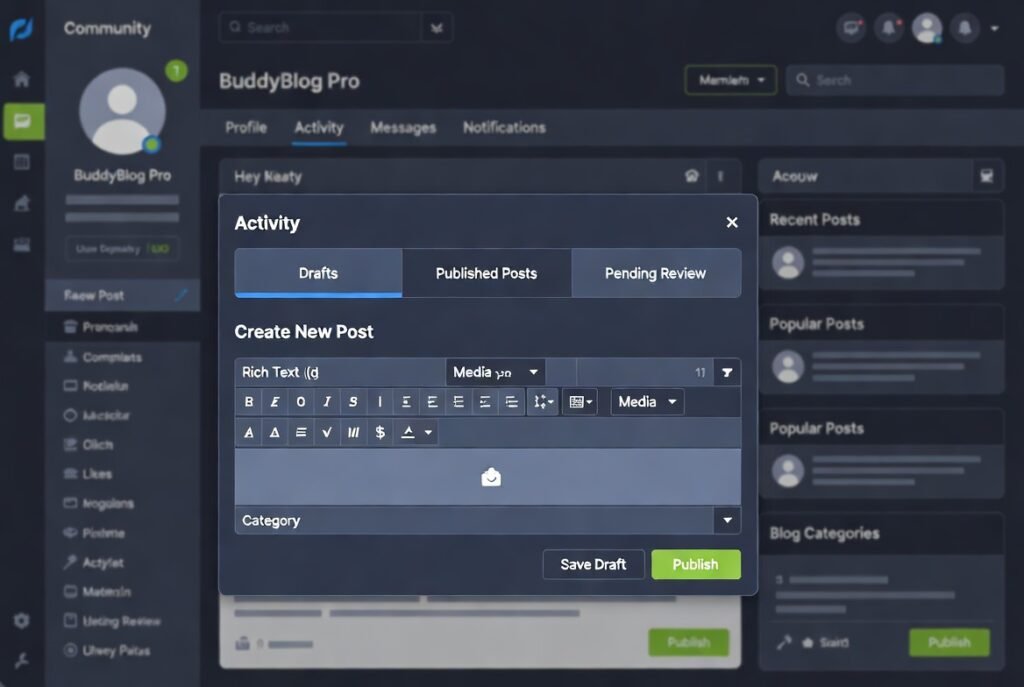 BuddyBlog Pro – Front-End User Posting Plugin for BuddyPress & BuddyBoss Communities