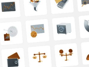 Finance and Investment 3D Icon Pack – Premium Asset