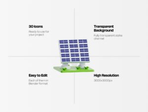 Save Earth 3D Icon Set – Premium Eco Assets