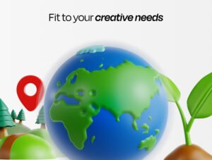 Save Earth 3D Icon Set – Premium Eco Assets