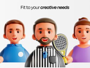 Padel 3D Icon Set – Premium Sports Assets