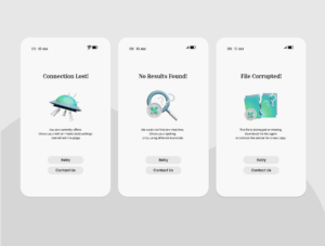 Empty States 3D Illustration Pack – Modern UI/UX Assets