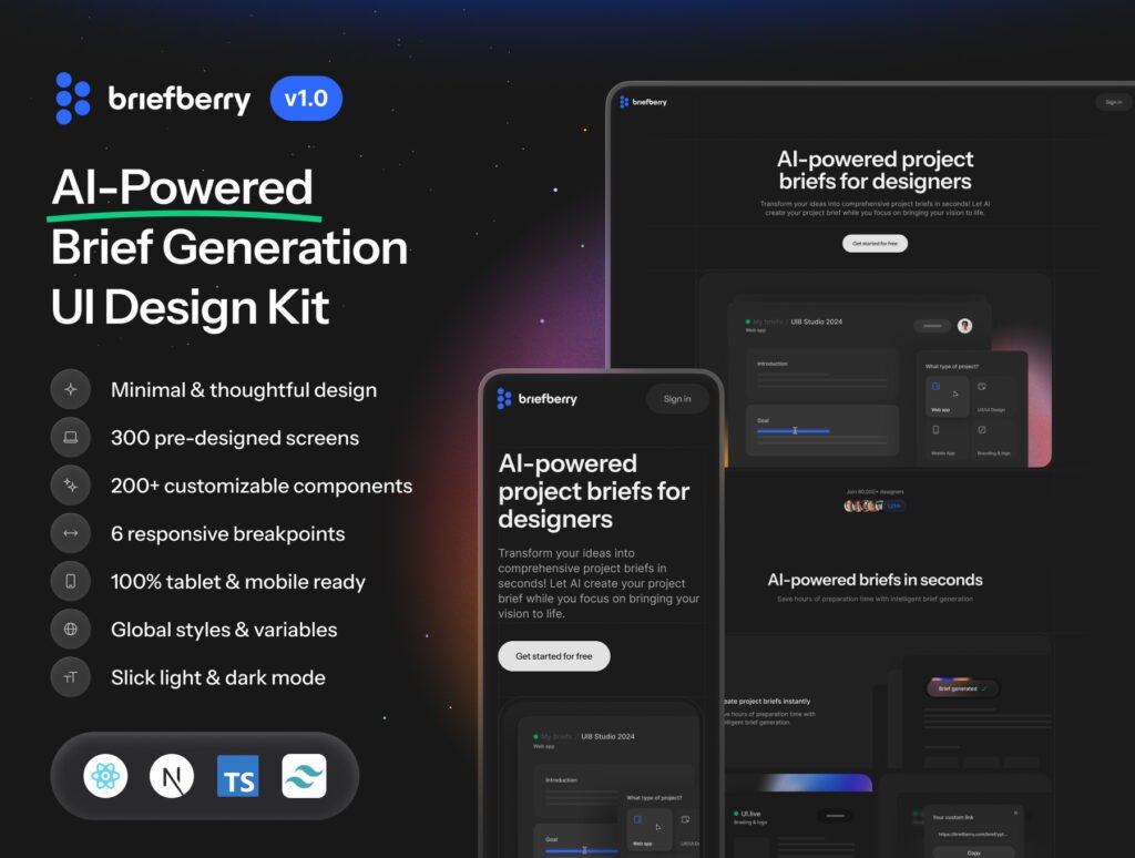 Briefberry AI-Powered Brief Generation UI Kit