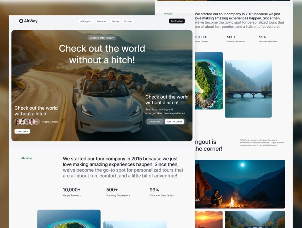 AirWay Travel Agency Webflow Template