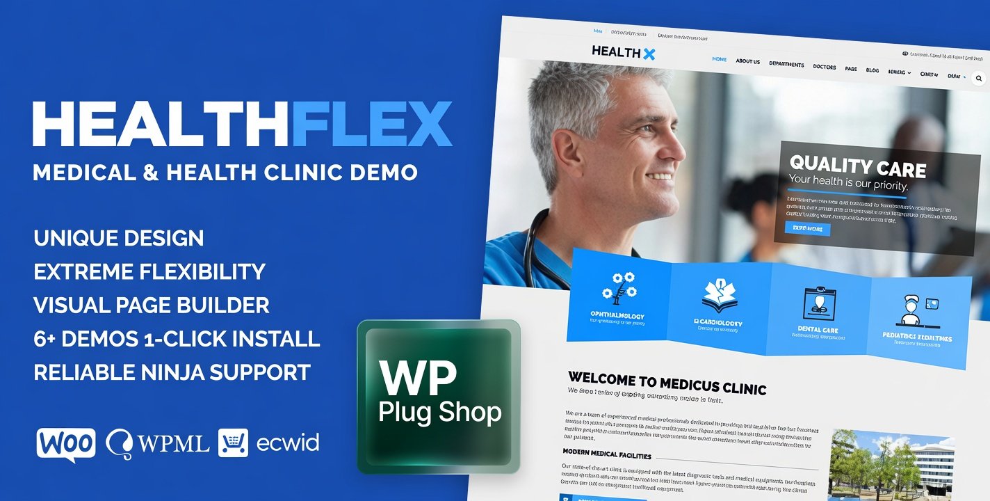 HEALTHFLEX Theme – Doctor Medical Clinic & Health WordPress Theme 2.7.5 – Healthcare & WooCommerce Theme
