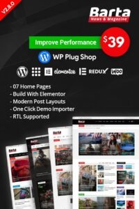 Barta Theme 2.0.5 – News & Magazine WordPress Theme