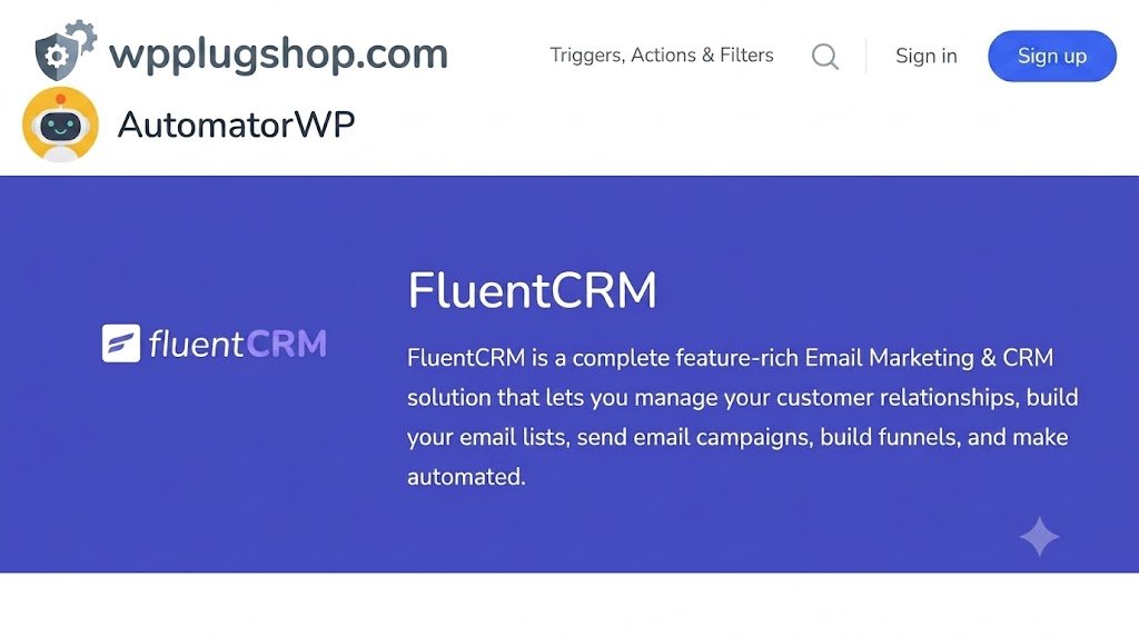AutomatorWP – FluentCRM Addon (Automation Integration)