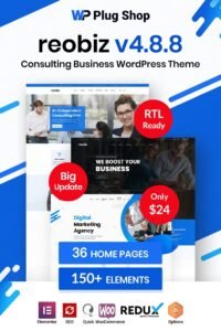 Reobiz Theme 8.0.2 – Consulting Business WordPress Theme