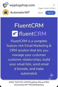 AutomatorWP – FluentCRM Addon (Automation Integration)