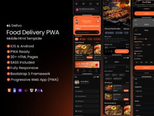 Delivo Food Delivery PWA Mobile HTML Template