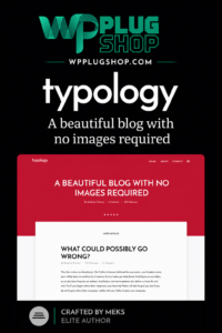 Typology Minimalist Blog WordPress Theme – Clean Text-Based Writing Theme for Bloggers & Authors