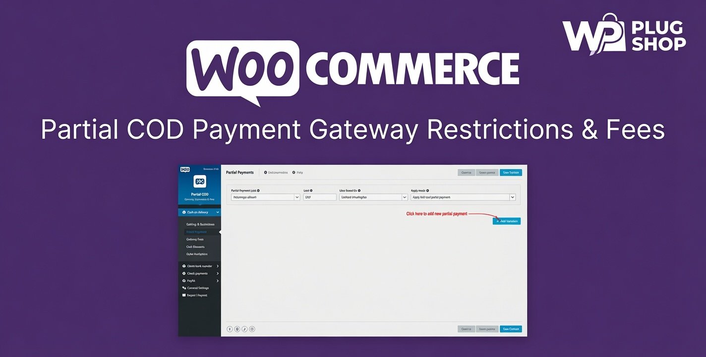 WooCommerce Partial COD – Payment Gateway Restrictions & Fees 1.5 – Advanced COD Management Plugin