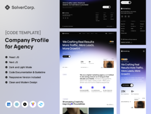 Modern Agency Website Template for WordPress & Elementor
