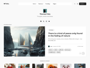 Foks Modern Creative Magazine & Portfolio HTML Template