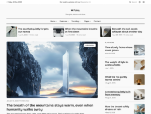 Foks Lightweight Minimal Magazine & Blog Next.js Template