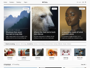 Foks Lightweight Minimal Magazine & Blog Next.js Template