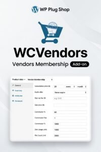 WC Vendors Membership – WooCommerce Vendor Membership Plugin for Marketplaces