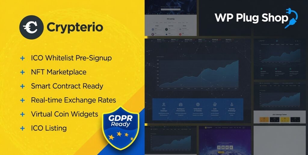 Crypterio Theme 2.4.11 – NFT and Crypto Landing Page WordPress Theme